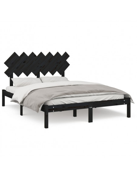 Giroletto Nero 140x190 cm in Legno Massello
