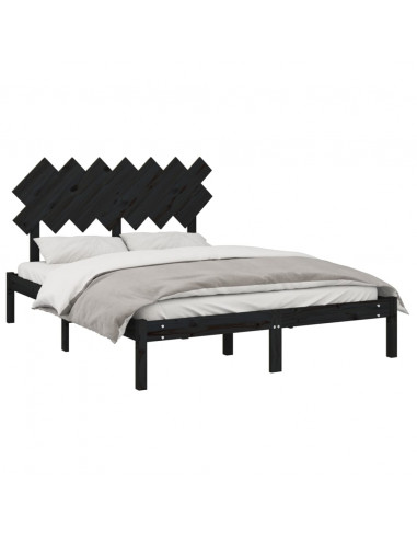 Giroletto Nero 140x190 cm in Legno Massello