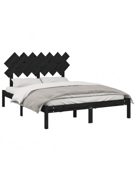 Giroletto Nero 140x190 cm in Legno Massello