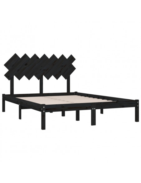 Giroletto Nero 140x190 cm in Legno Massello