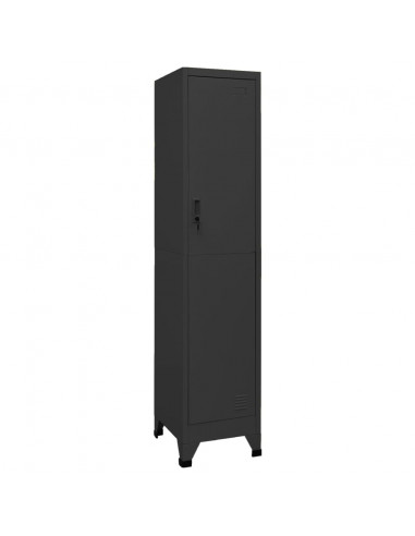 Armadietto con Serratura Antracite 38x45x180 cm in Acciaio
