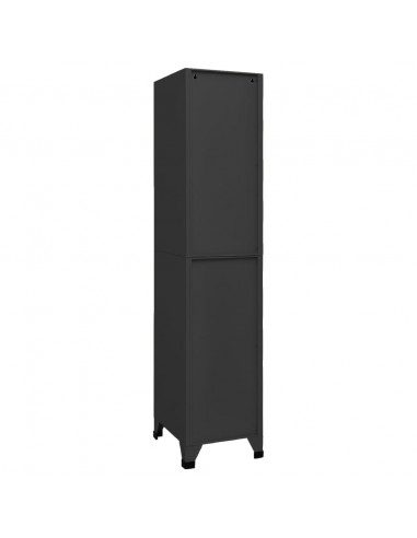 Armadietto con Serratura Antracite 38x45x180 cm in Acciaio