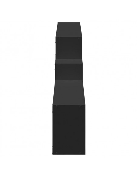 Mobile a Parete 158x18x53 cm Nero in Legno Multistrato