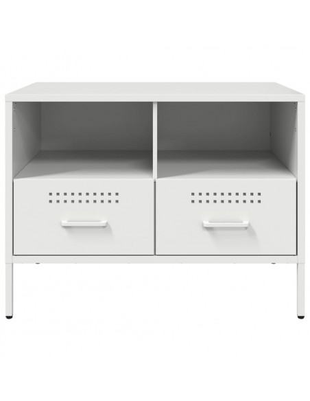 Mobili TV 2 pz Bianchi 68x39x50,5 cm Acciaio Laminato a Freddo