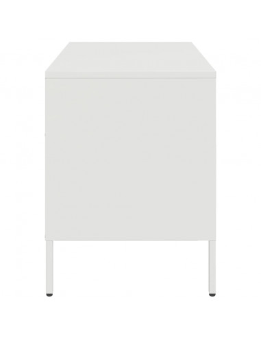 Mobili TV 2 pz Bianchi 68x39x50,5 cm Acciaio Laminato a Freddo