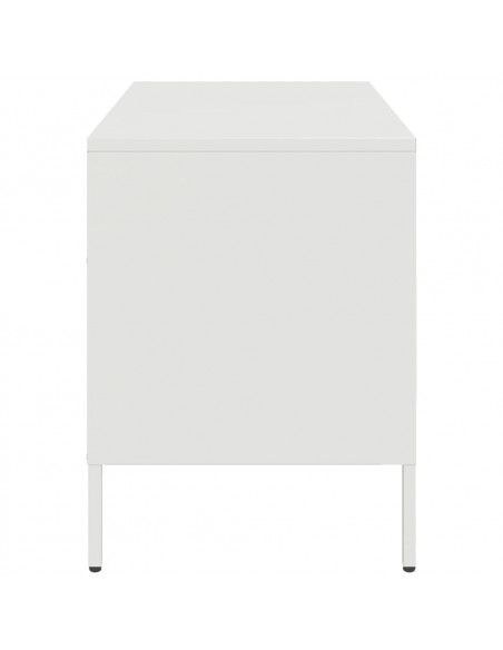 Mobili TV 2 pz Bianchi 68x39x50,5 cm Acciaio Laminato a Freddo
