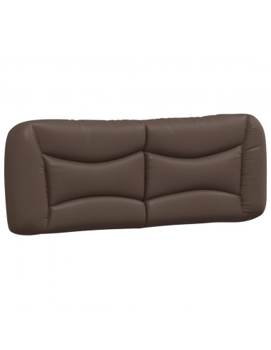 Letto con Materasso Marrone 140x190cm in Similpelle