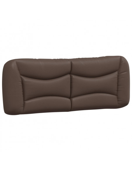 Letto con Materasso Marrone 140x190cm in Similpelle