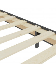 Letto a Molle Grigio Scuro in Tessuto 120x200 cm 2