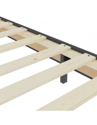 Letto a Molle Grigio Scuro in Tessuto 120x200 cm