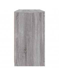Credenza con Luci LED Grigio Sonoma 123x37x67 cm 2