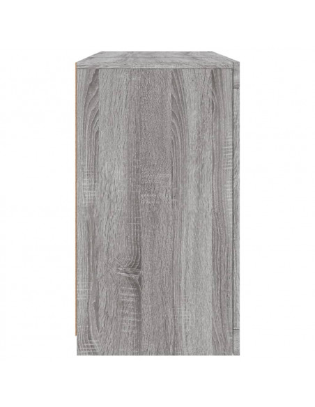 Credenza con Luci LED Grigio Sonoma 123x37x67 cm