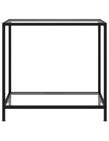 Tavolo Consolle Trasparente 80x35x75 cm in Vetro Temperato