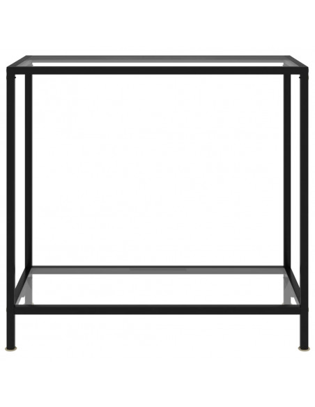 Tavolo Consolle Trasparente 80x35x75 cm in Vetro Temperato