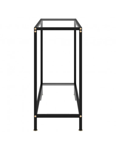 Tavolo Consolle Trasparente 80x35x75 cm in Vetro Temperato
