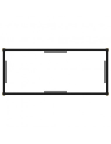 Tavolo Consolle Trasparente 80x35x75 cm in Vetro Temperato