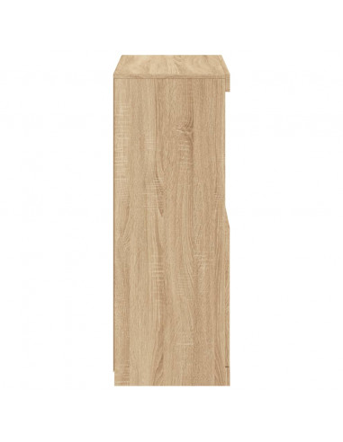 Credenza con Luci LED Rovere Sonoma 60,5x37x100 cm