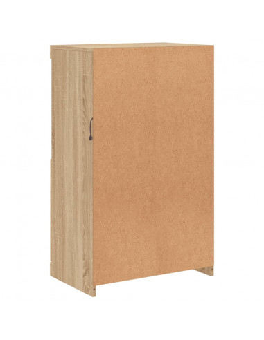 Credenza con Luci LED Rovere Sonoma 60,5x37x100 cm