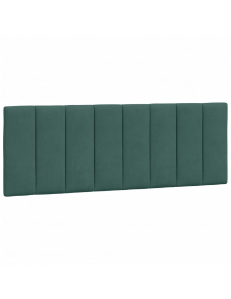 Cuscino Testiera Verde Scuro 140 cm in Velluto