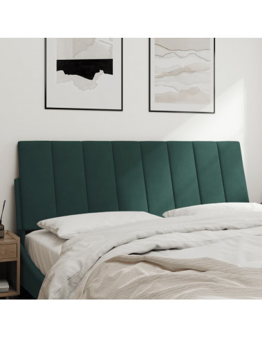 Cuscino Testiera Verde Scuro 140 cm in Velluto
