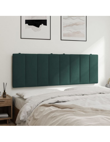 Cuscino Testiera Verde Scuro 140 cm in Velluto