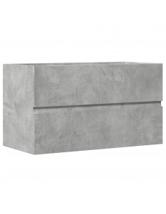 Mobile Lavabo Grigio Cemento 90x38,5x45 cm in Legno Multistrato 2