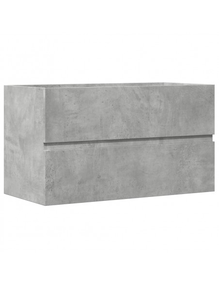 Mobile Lavabo Grigio Cemento 90x38,5x45 cm in Legno Multistrato