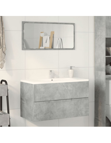 Mobile Lavabo Grigio Cemento 90x38,5x45 cm in Legno Multistrato