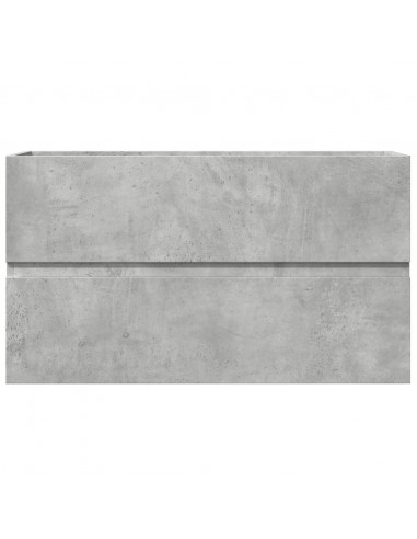 Mobile Lavabo Grigio Cemento 90x38,5x45 cm in Legno Multistrato