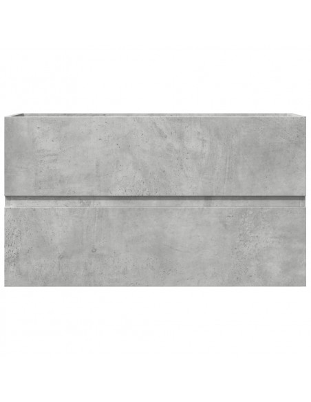 Mobile Lavabo Grigio Cemento 90x38,5x45 cm in Legno Multistrato
