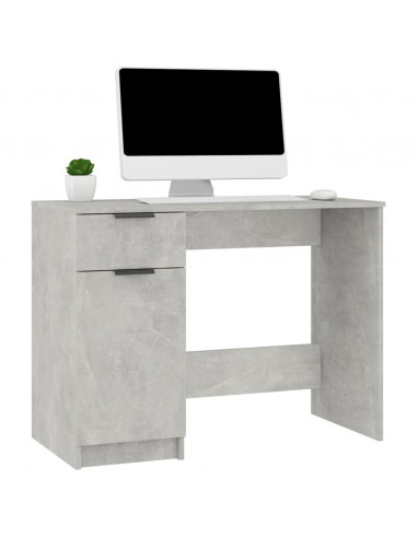 Scrivania Grigio Cemento 100x50x75 cm in Legno Multistrato