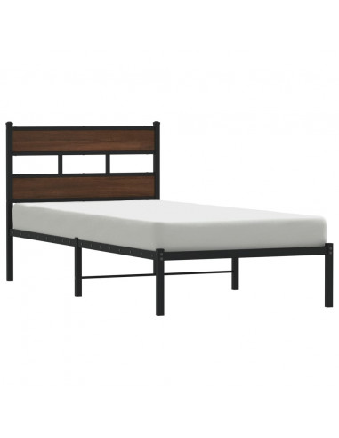 Giroletto senza Materasso con Testiera Rovere Marrone 100x200cm