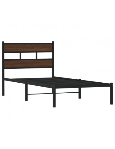 Giroletto senza Materasso con Testiera Rovere Marrone 100x200cm