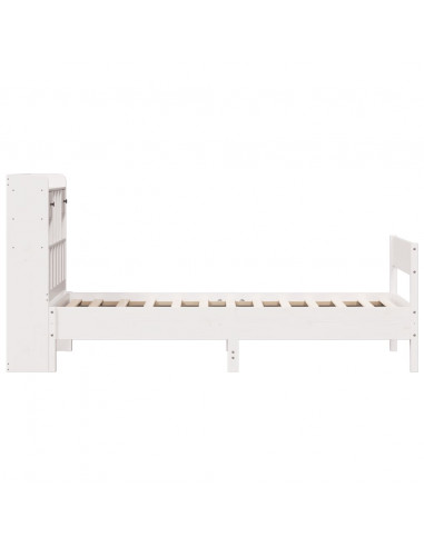 Letto con Libreria senza Materasso 75x190 cm in Legno Pino