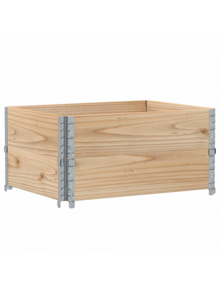 Paretali per Pallet 2 pz 80x60 cm in Legno Massello di Pino