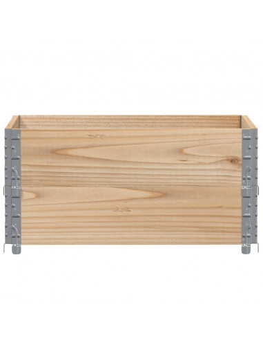 Paretali per Pallet 2 pz 80x60 cm in Legno Massello di Pino