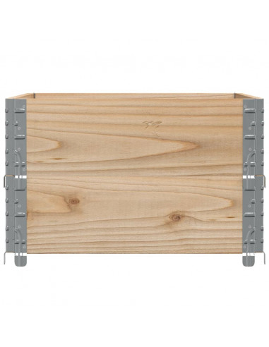 Paretali per Pallet 2 pz 80x60 cm in Legno Massello di Pino