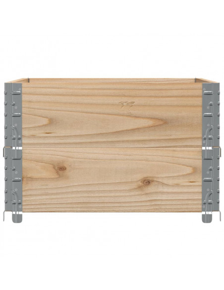 Paretali per Pallet 2 pz 80x60 cm in Legno Massello di Pino