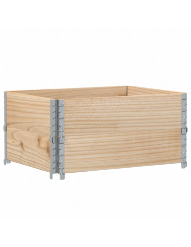 Paretali per Pallet 2 pz 80x60 cm in Legno Massello di Pino
