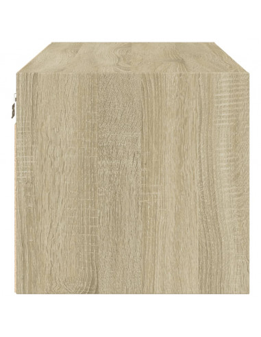 Mobile a Muro con Ante in Vetro Rovere Sonoma 102x37x35 cm