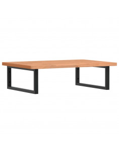 Ripiano a Parete per Lavabo in Acciaio e Massello di Faggio 2