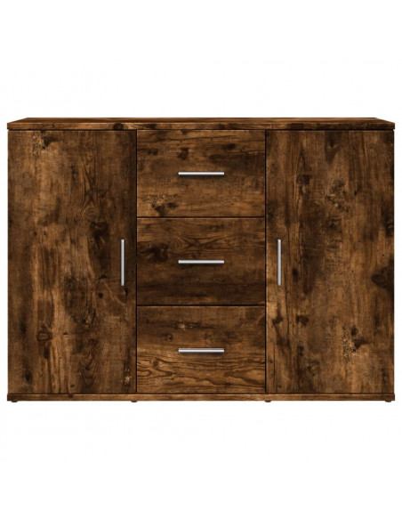 Credenza Rovere Fumo 90,5x29,5x65 cm in Truciolato