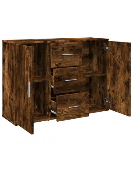 Credenza Rovere Fumo 90,5x29,5x65 cm in Truciolato