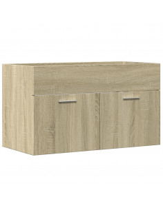 Mobile Lavabo Bagno Rovere Sonoma 90x38,5x46 cm Multistrato 2