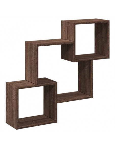 Mobile a Parete 78x18x71 cm Rovere Marrone in Legno Multistrato