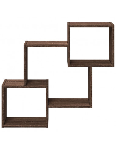 Mobile a Parete 78x18x71 cm Rovere Marrone in Legno Multistrato