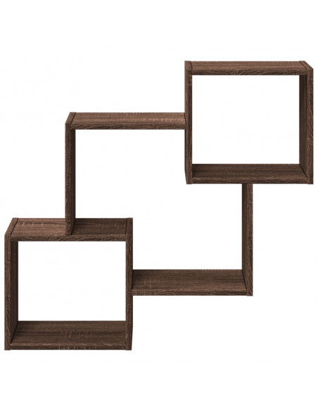 Mobile a Parete 78x18x71 cm Rovere Marrone in Legno Multistrato