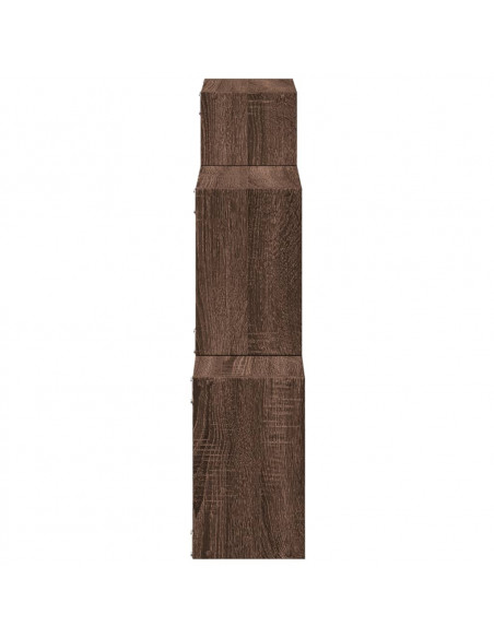 Mobile a Parete 78x18x71 cm Rovere Marrone in Legno Multistrato