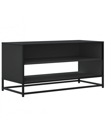 Mobile Porta TV Nero 91x40x46 cm in Truciolato e Metallo