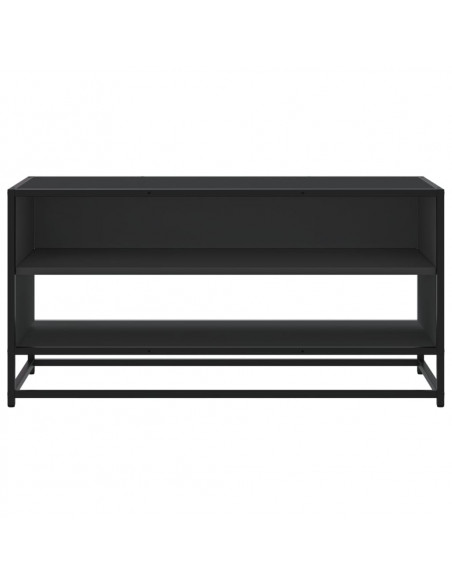 Mobile Porta TV Nero 91x40x46 cm in Truciolato e Metallo